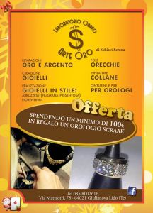 Volantino Arte Oro Laboratorio Orafo