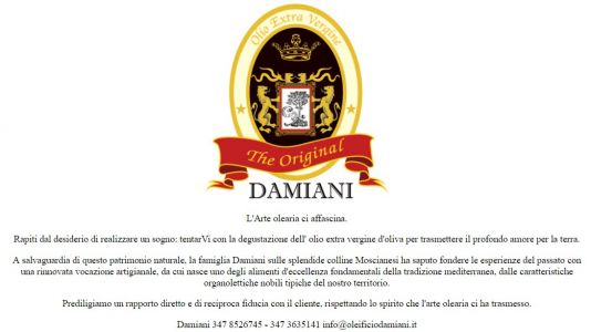 Volantino Frantoio Oleificio Damiani
