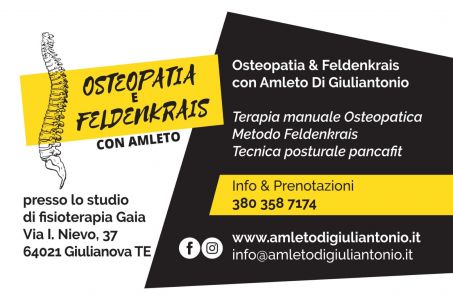 Volantino Osteopatia e Feldenkrais con Amleto