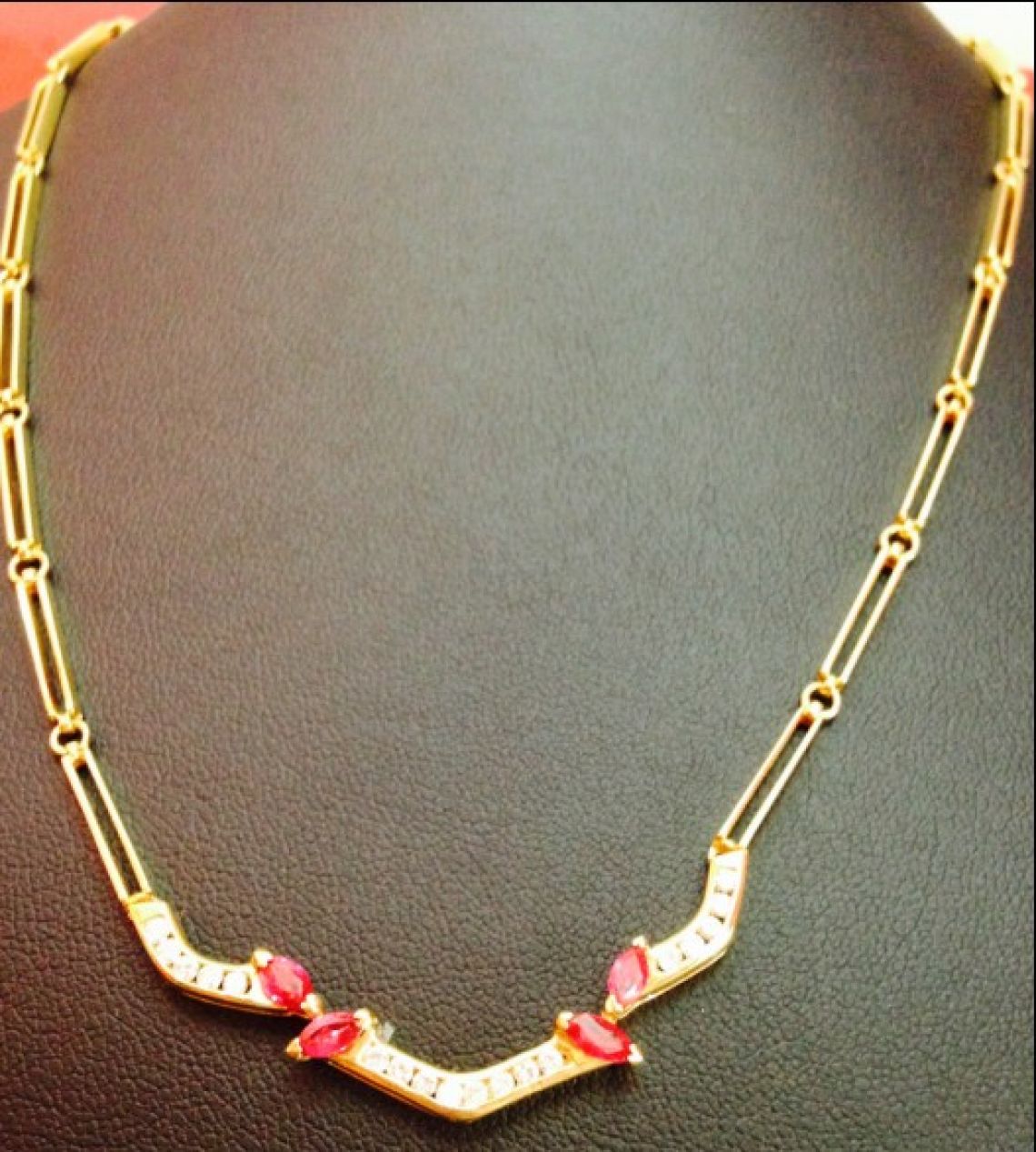 Collana oro giallo rubini - Arte Oro