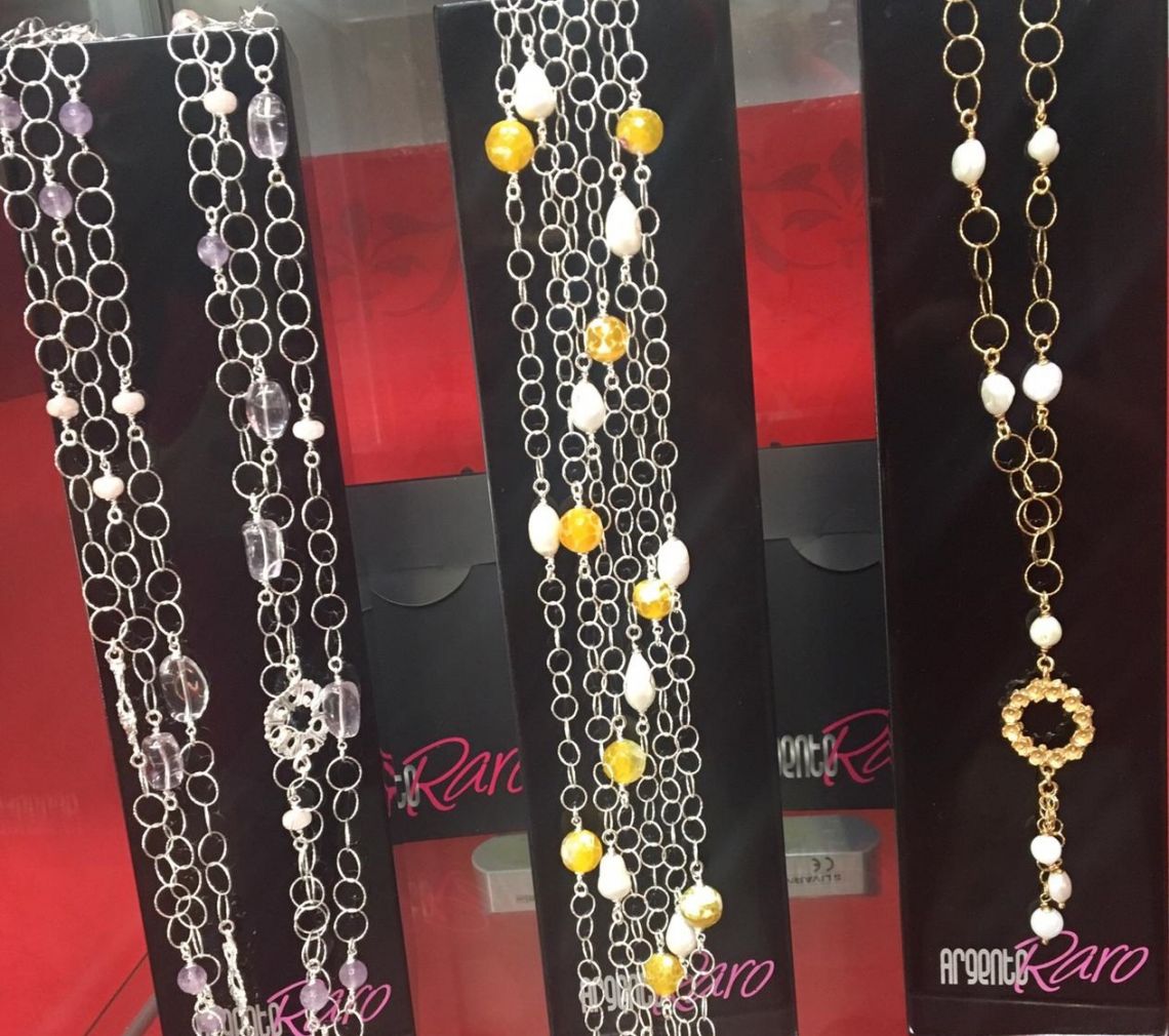 Collane e bracciali argento perle, ametista e agate