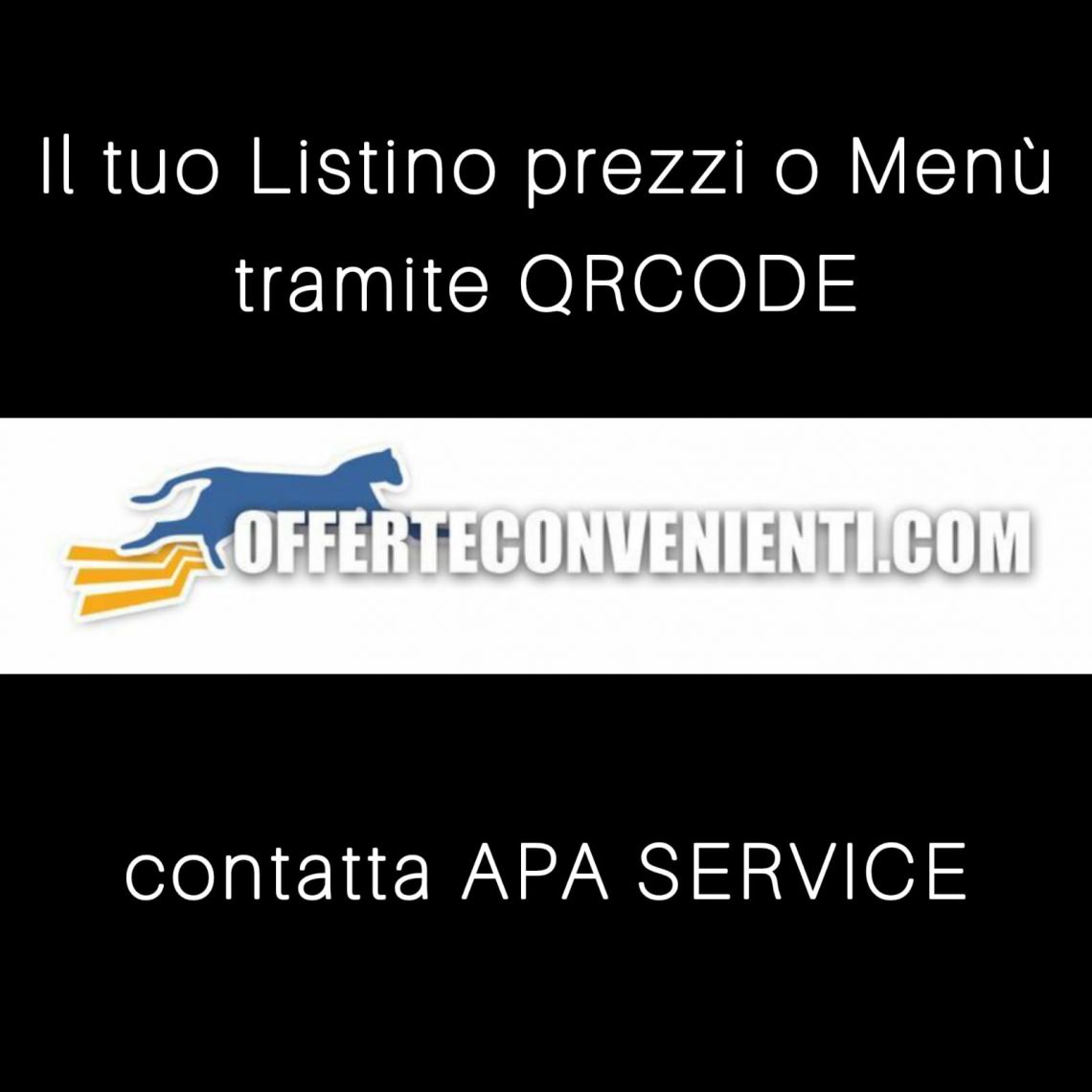 Menu' Digitale tramite QRCODE contatta Apa Service
