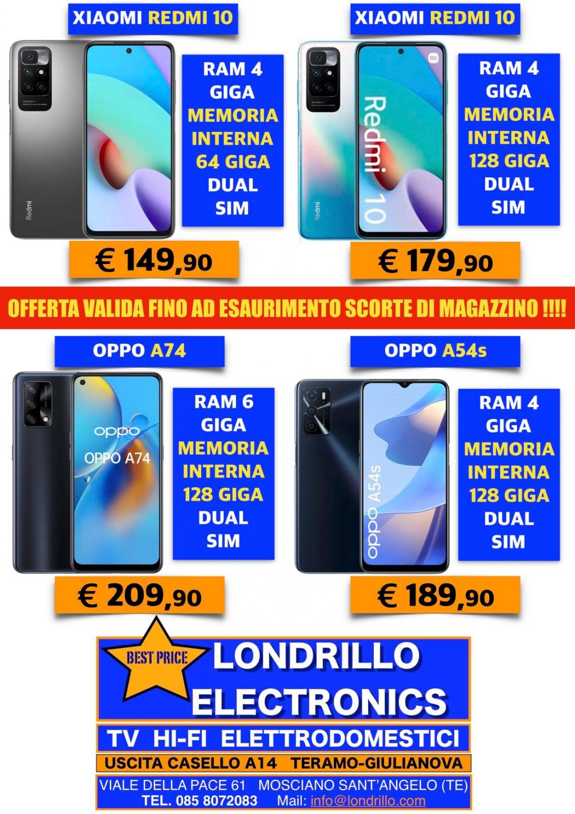 Saldi telefonia Smartphone Xiaomi e Oppo